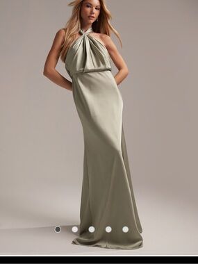 asos design tulle scatter sequin maxi dress ASOS DESIGN scattered paillette sequins scoop neck maxi dress in dark olive